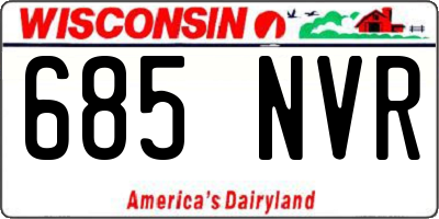 WI license plate 685NVR