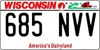 WI license plate 685NVV