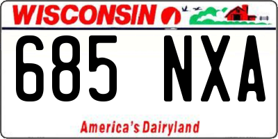 WI license plate 685NXA