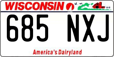 WI license plate 685NXJ