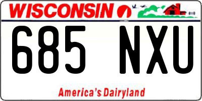 WI license plate 685NXU
