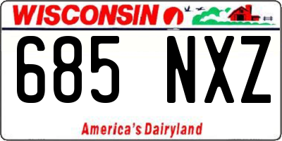 WI license plate 685NXZ