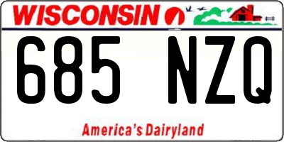 WI license plate 685NZQ