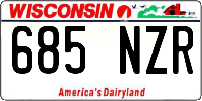 WI license plate 685NZR
