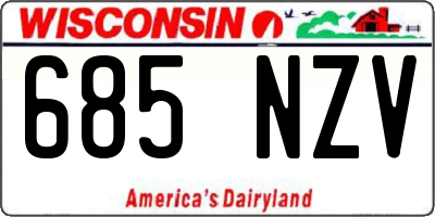 WI license plate 685NZV