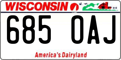 WI license plate 685OAJ