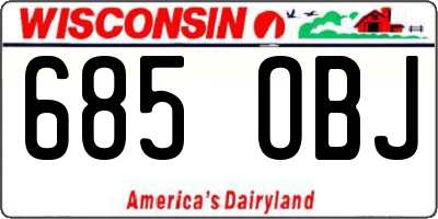 WI license plate 685OBJ