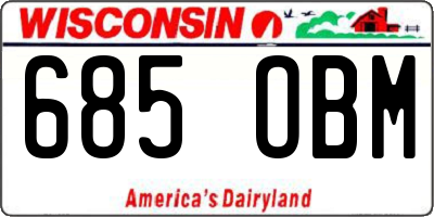 WI license plate 685OBM
