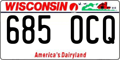 WI license plate 685OCQ