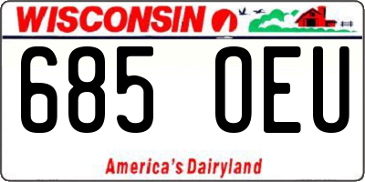 WI license plate 685OEU