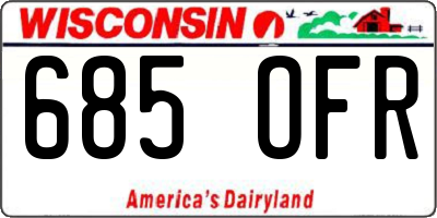 WI license plate 685OFR