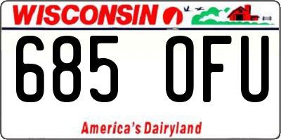 WI license plate 685OFU