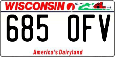 WI license plate 685OFV