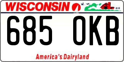 WI license plate 685OKB