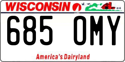 WI license plate 685OMY