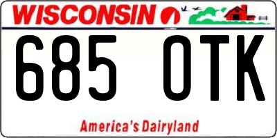 WI license plate 685OTK
