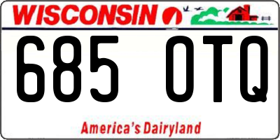 WI license plate 685OTQ