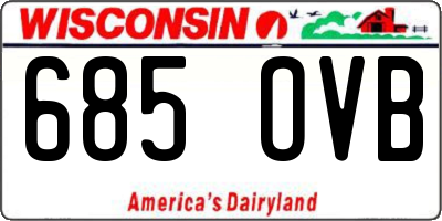 WI license plate 685OVB