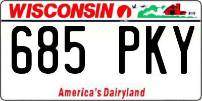 WI license plate 685PKY