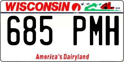 WI license plate 685PMH