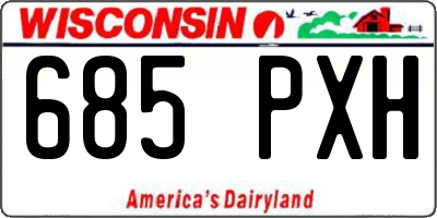 WI license plate 685PXH