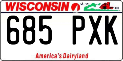 WI license plate 685PXK