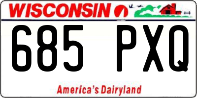 WI license plate 685PXQ
