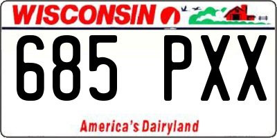 WI license plate 685PXX