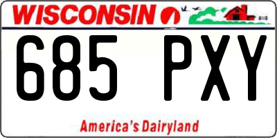 WI license plate 685PXY