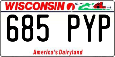 WI license plate 685PYP