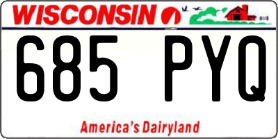 WI license plate 685PYQ