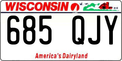 WI license plate 685QJY