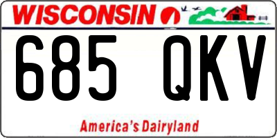 WI license plate 685QKV