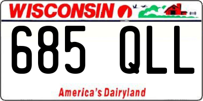 WI license plate 685QLL