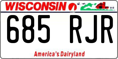 WI license plate 685RJR