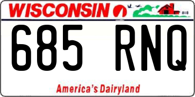 WI license plate 685RNQ