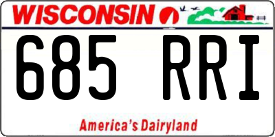 WI license plate 685RRI