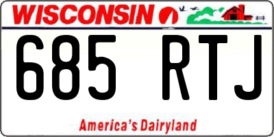 WI license plate 685RTJ