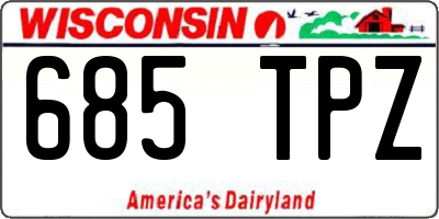 WI license plate 685TPZ