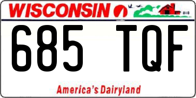 WI license plate 685TQF