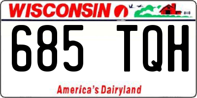 WI license plate 685TQH