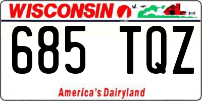 WI license plate 685TQZ