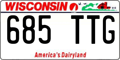WI license plate 685TTG