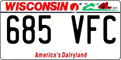 WI license plate 685VFC