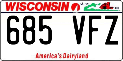WI license plate 685VFZ