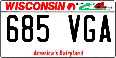WI license plate 685VGA