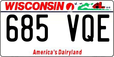 WI license plate 685VQE