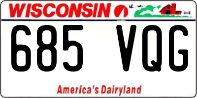 WI license plate 685VQG