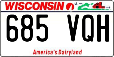WI license plate 685VQH