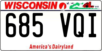 WI license plate 685VQI